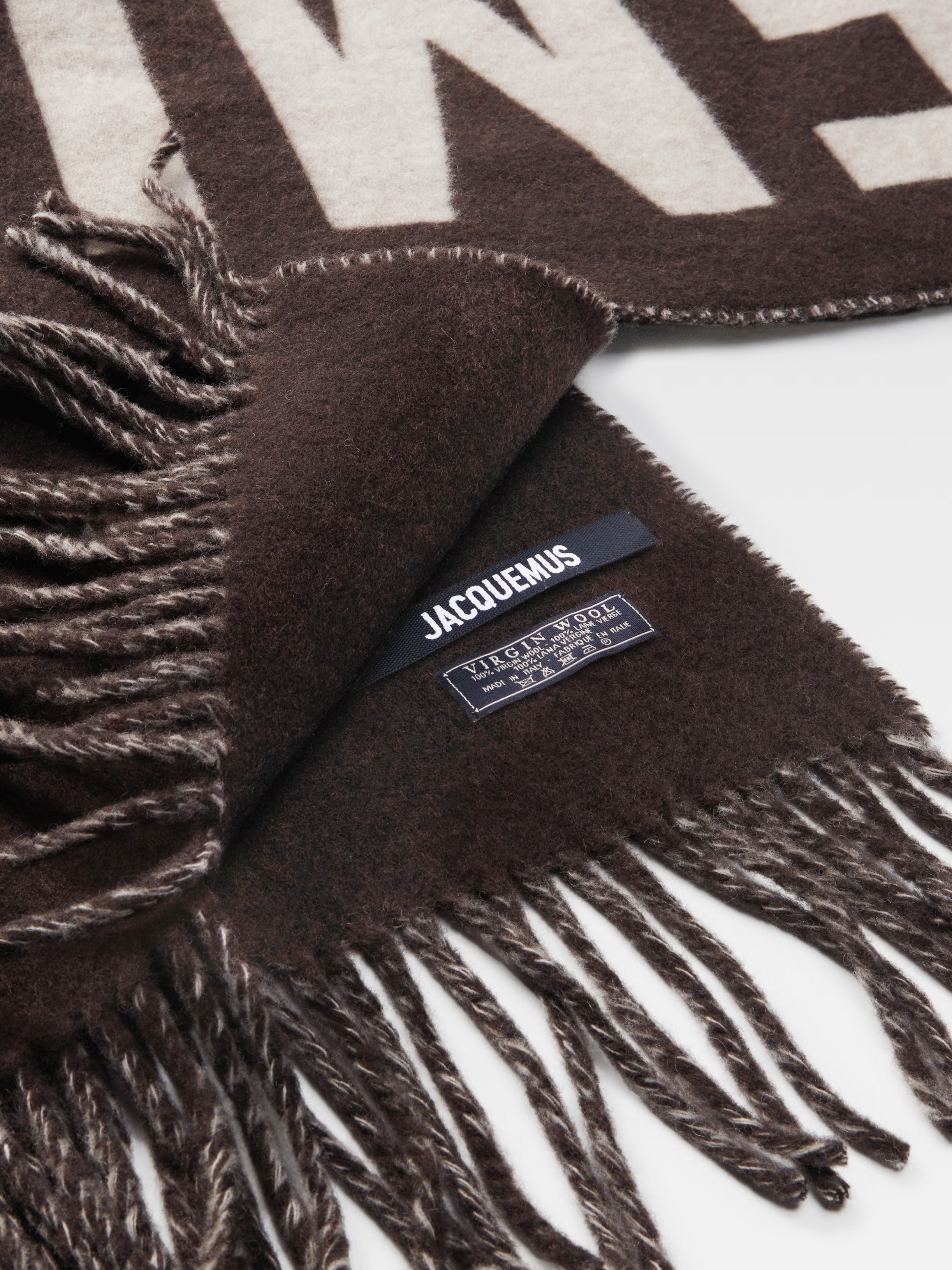 Jacquemus L'écharpe Virgin-wool Scarf In Black