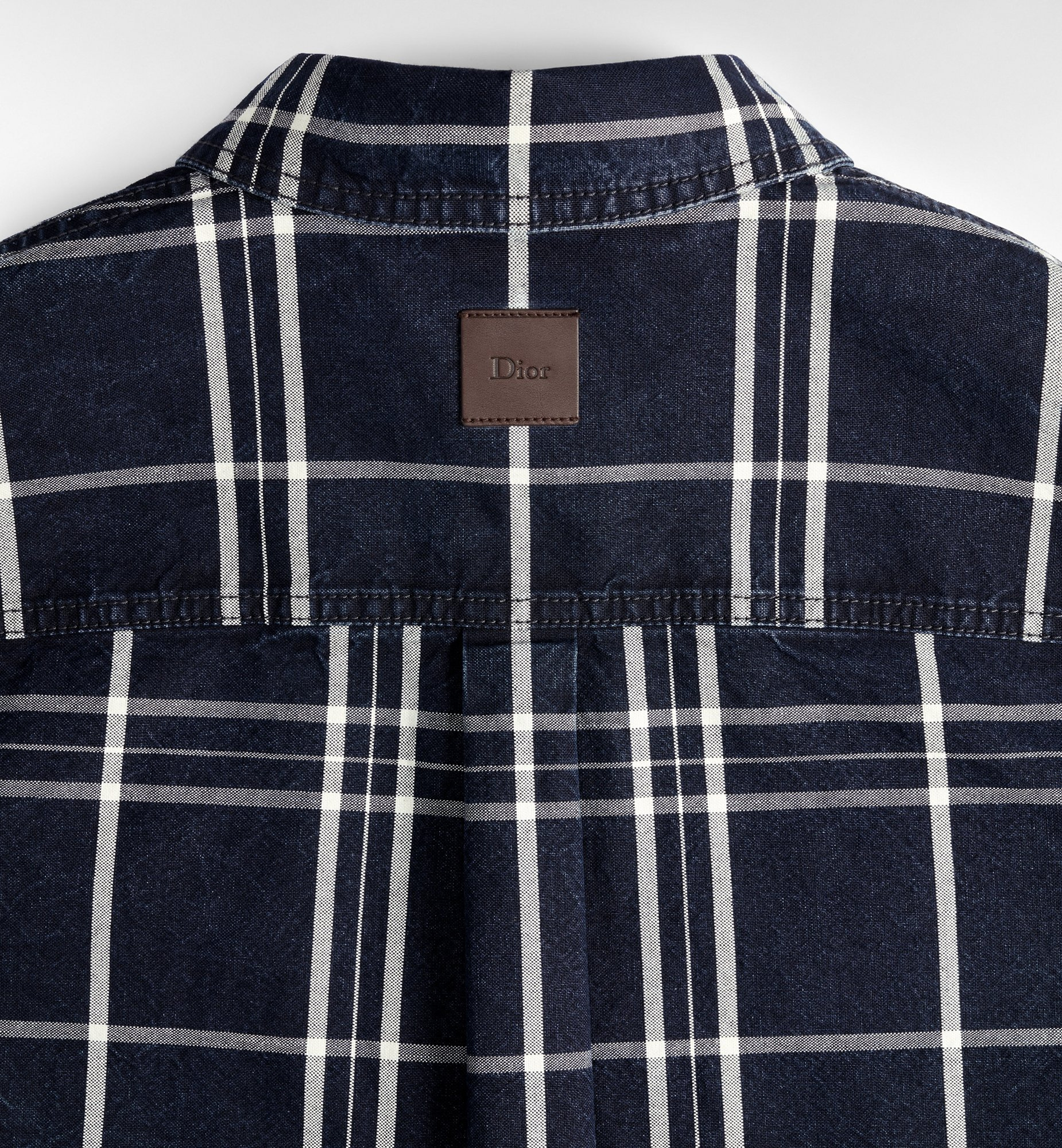 Dior Checkered Overshirt In Blue