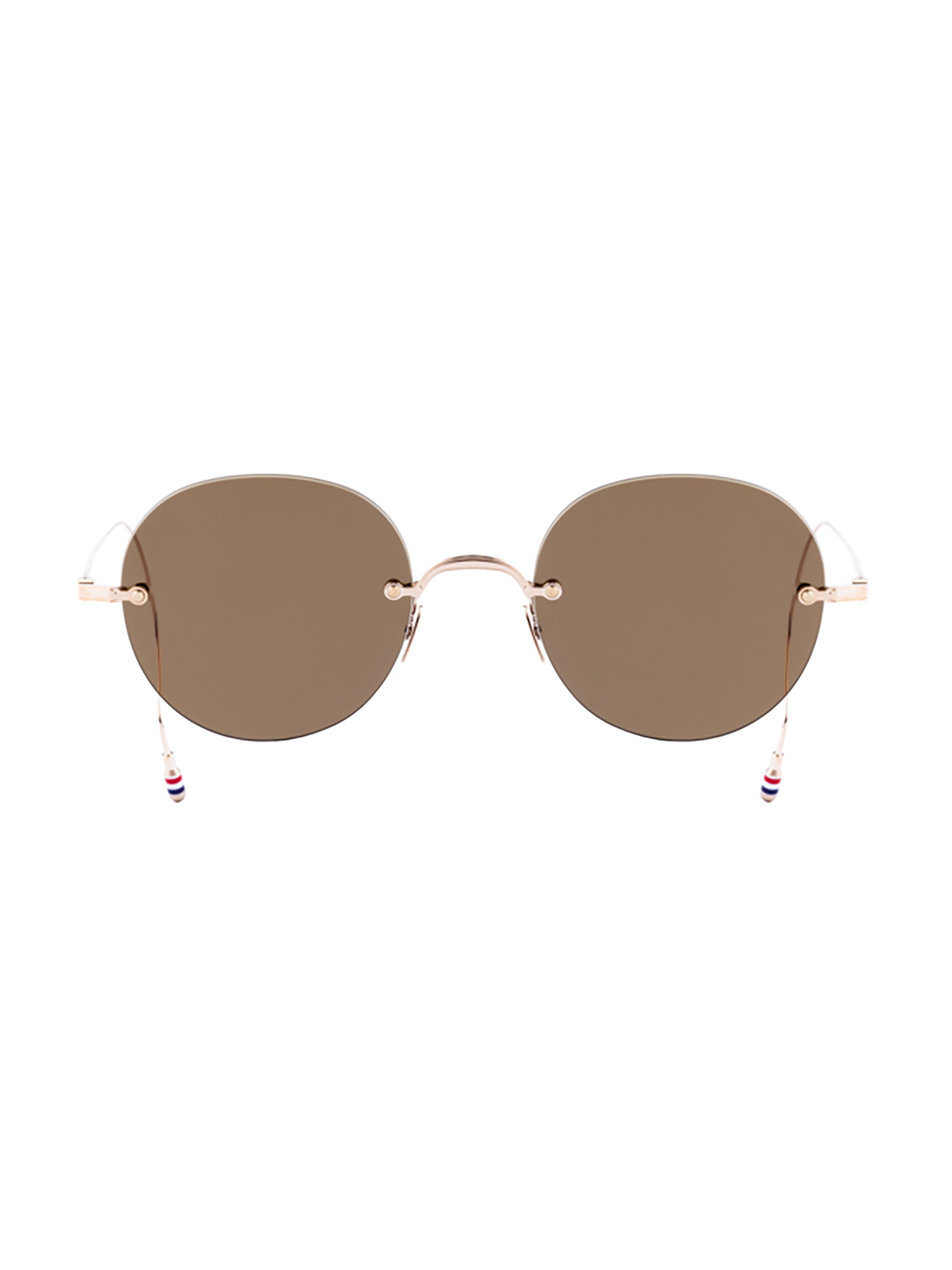 Thom Browne 938a Round-frame Metal Sunglasses In Gray