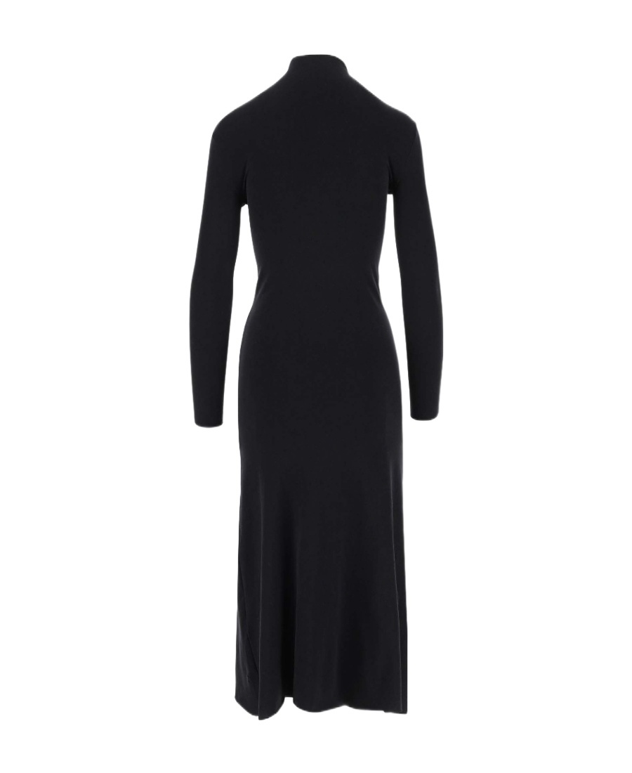 The Row Leoline Turtleneck Virgin Wool Maxi Dress In Black