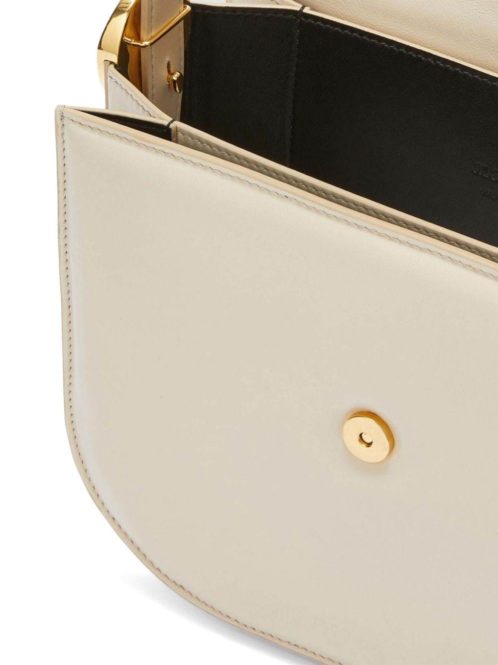 Jil Sander Medium Coin Foldover Crossbody Bag In Brown