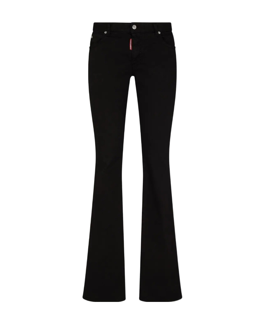 Dsquared2 Mid-rise Flared Jeans In Black