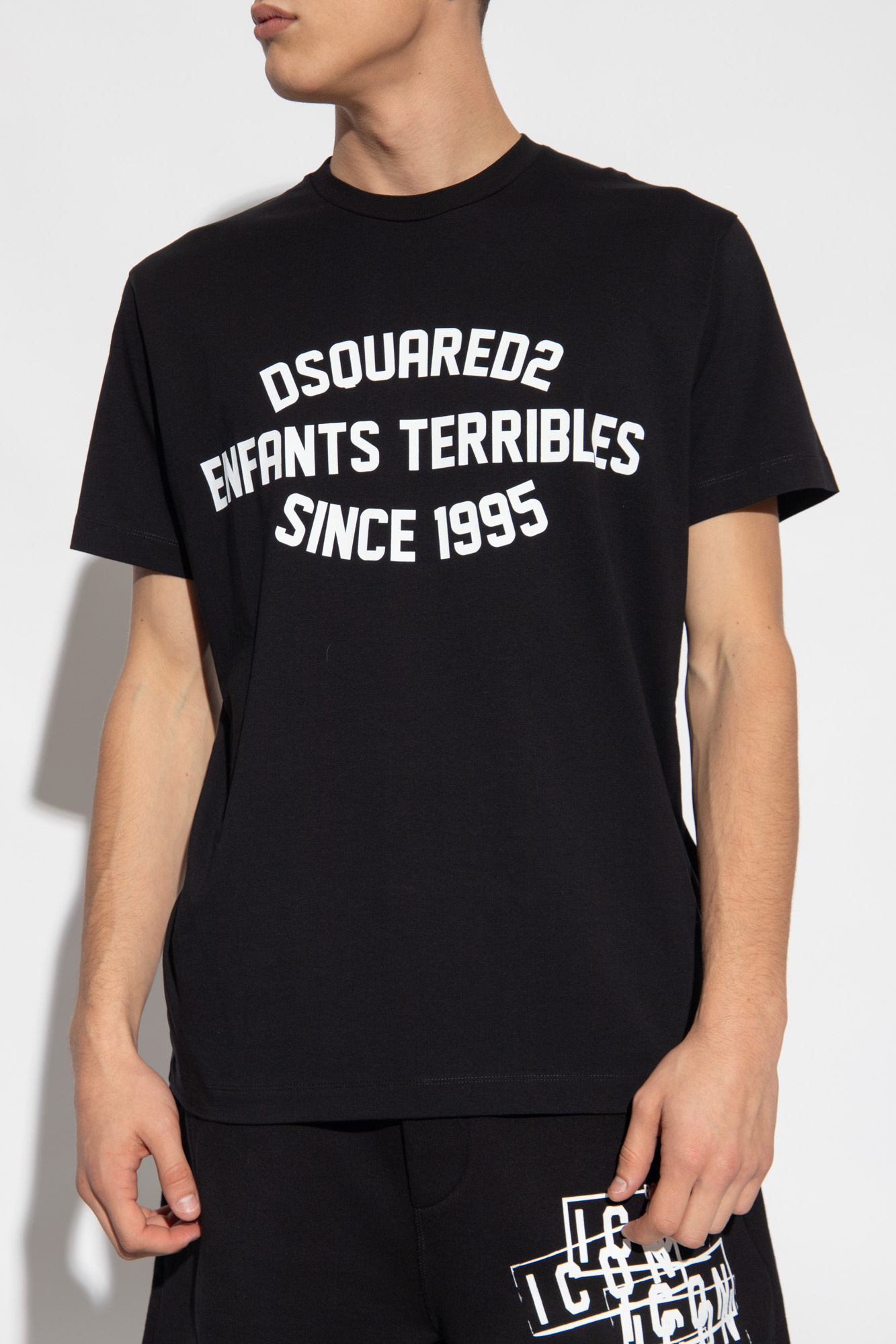 Dsquared2 Cool Fit Enfant Terribles Black T-shirt In Black