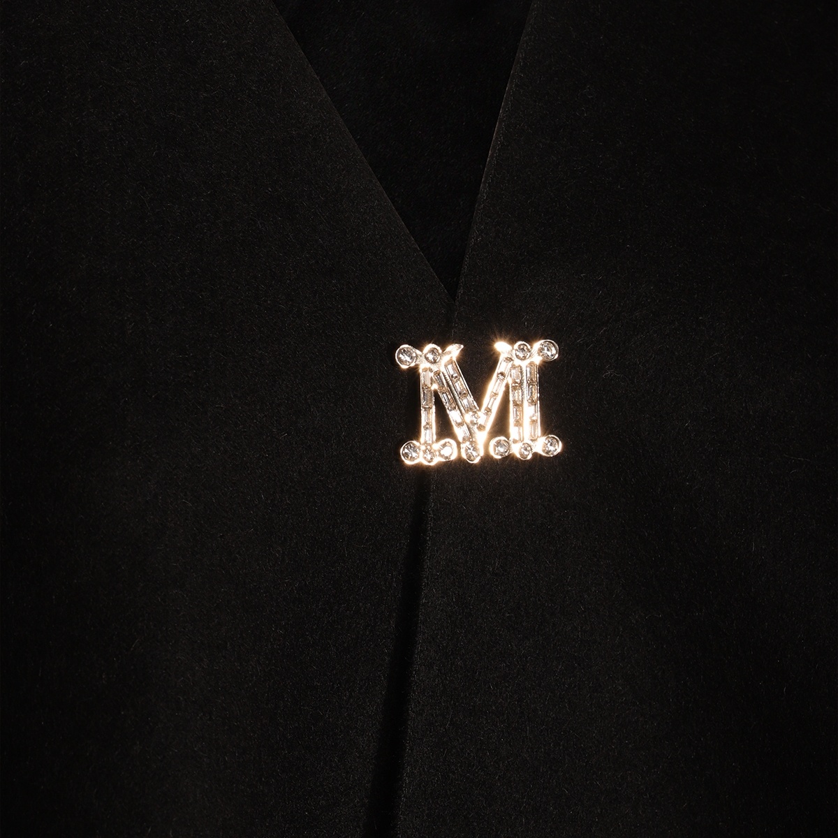Max Mara Logo Cape In Black
