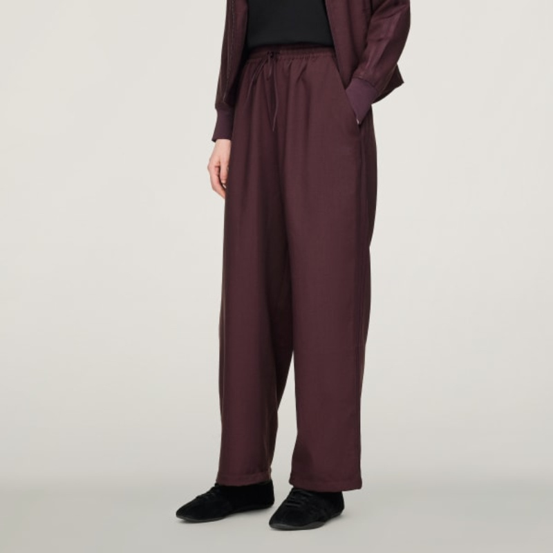 Y-3 3-stripes Track Pants In Burgundy