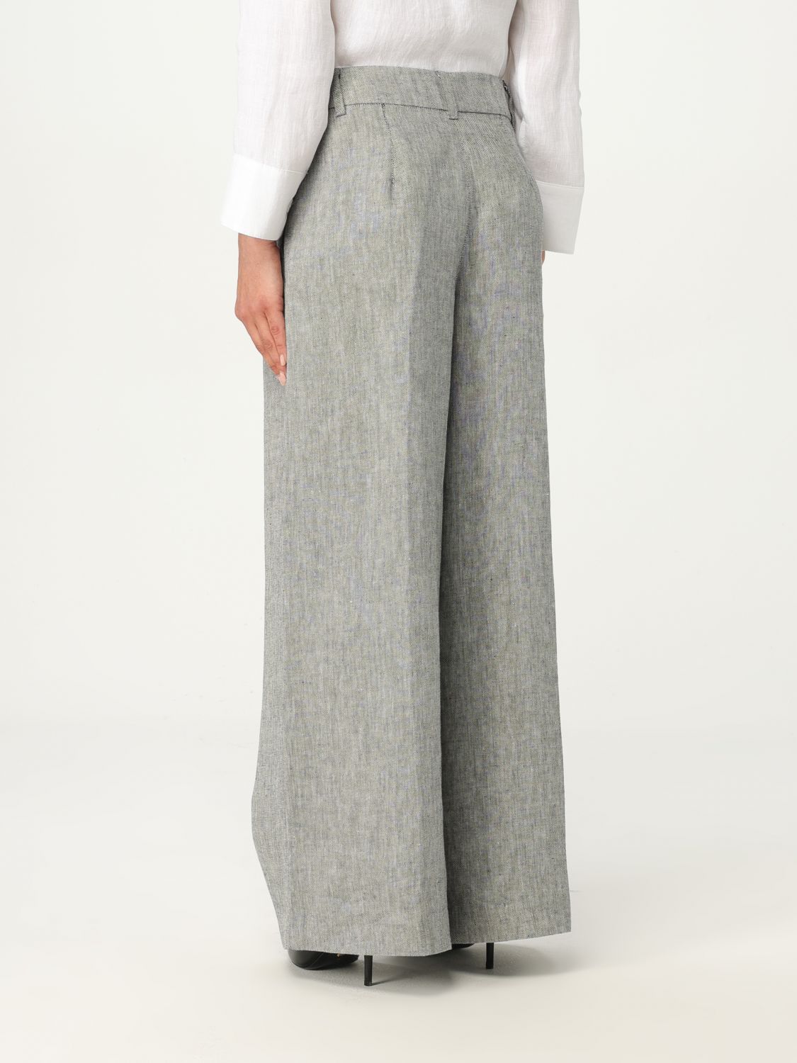 Max Mara Wide-leg Casual Pants In Gray