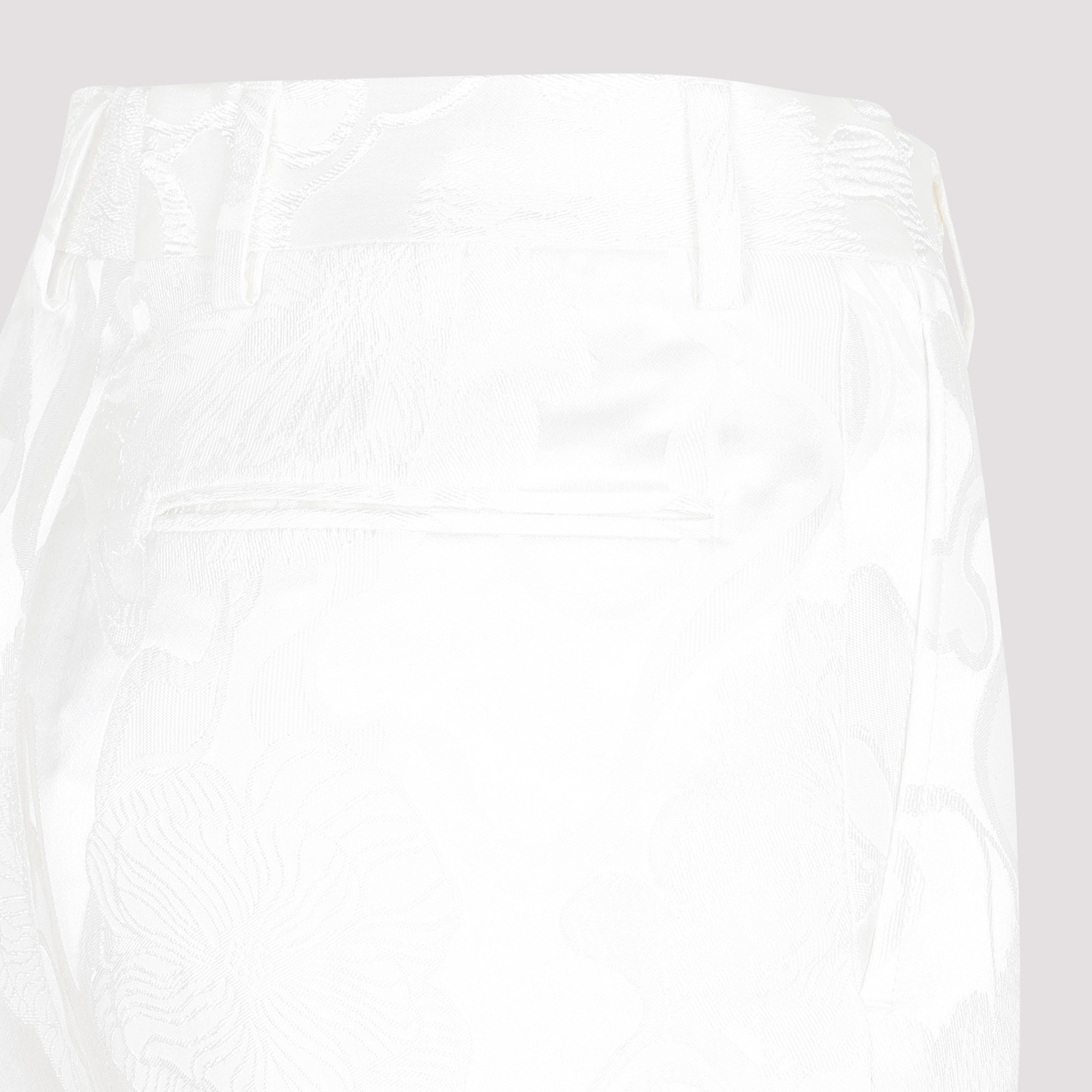 Dries Van Noten Logo Casual Pants In White