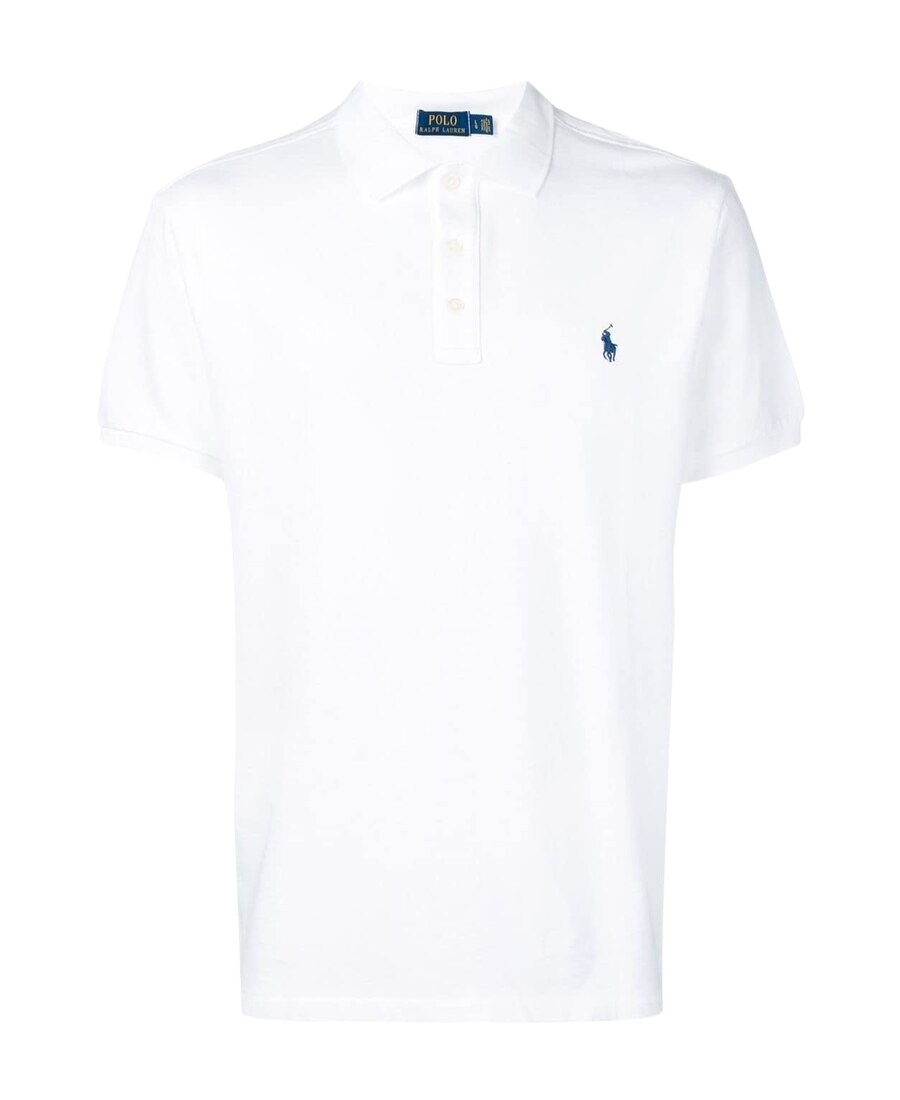 Polo Ralph Lauren Embroidered Logo Short-sleeve Polo Shirt In White