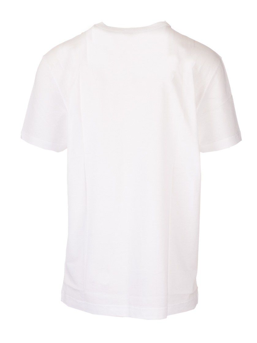 Dolce & Gabbana Logo Embroidered Short-sleeve T-shirt In White