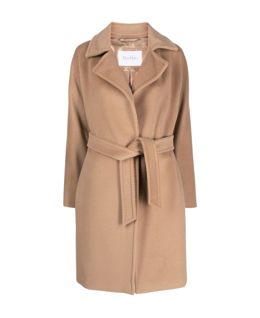 MAX MARA ESTELLA VIRGIN WOOL BLEND BELTED COAT