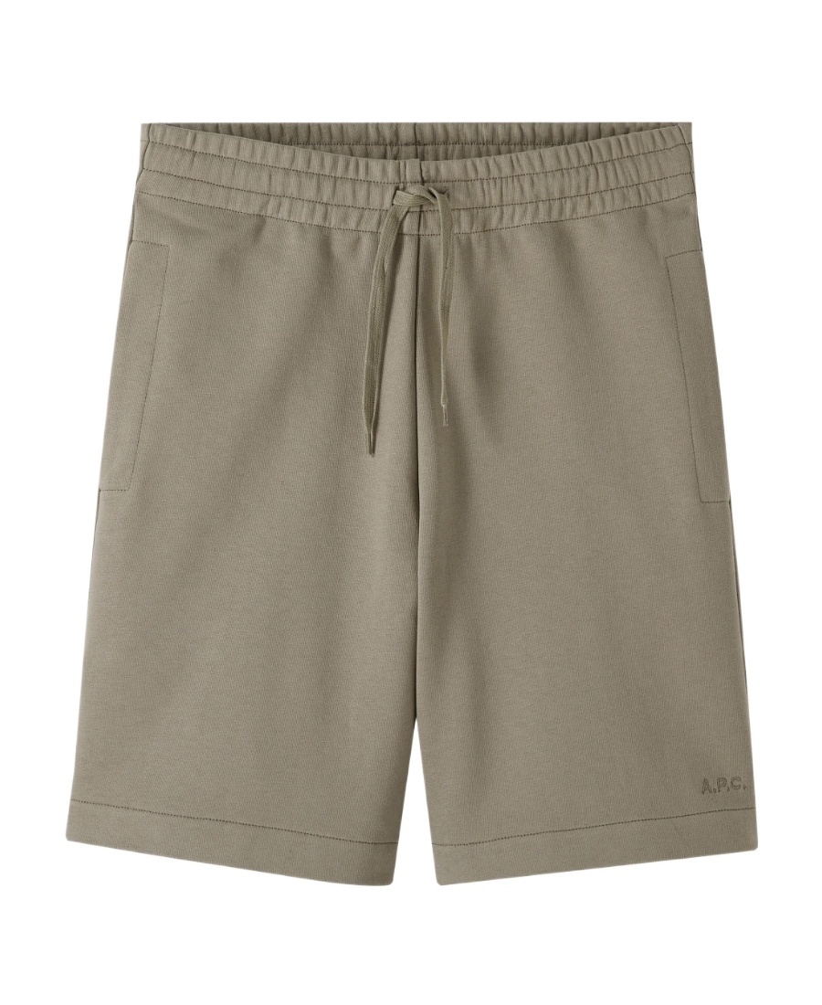 Apc Drawstring-waist Track Shorts In Gray