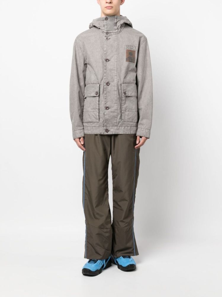 C.p. Company Gray Goggle Reversible Jacket In Gray