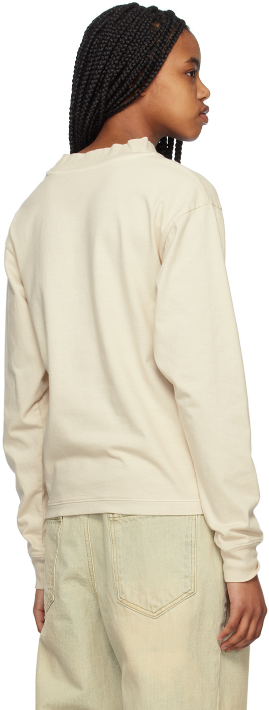 We11 Done Graphic-print Cotton Sweatshirt In Nude