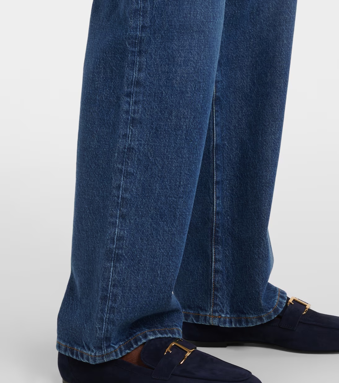 Frame High-waisted Straight-leg Jeans In Blue
