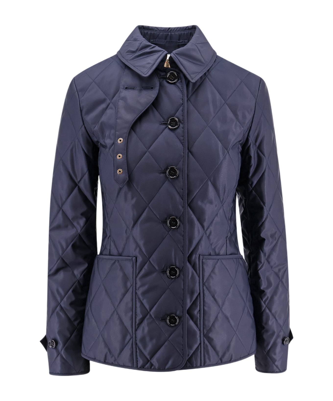 Burberry Diamond-quilted Thermoregulated Jacket In Black