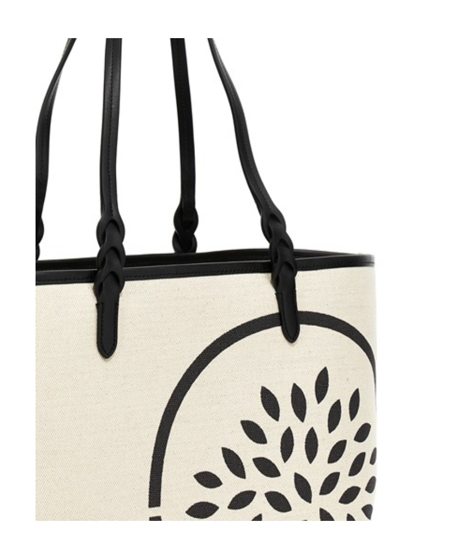 Mulberry Canvas Tote Logo-print Bag In White