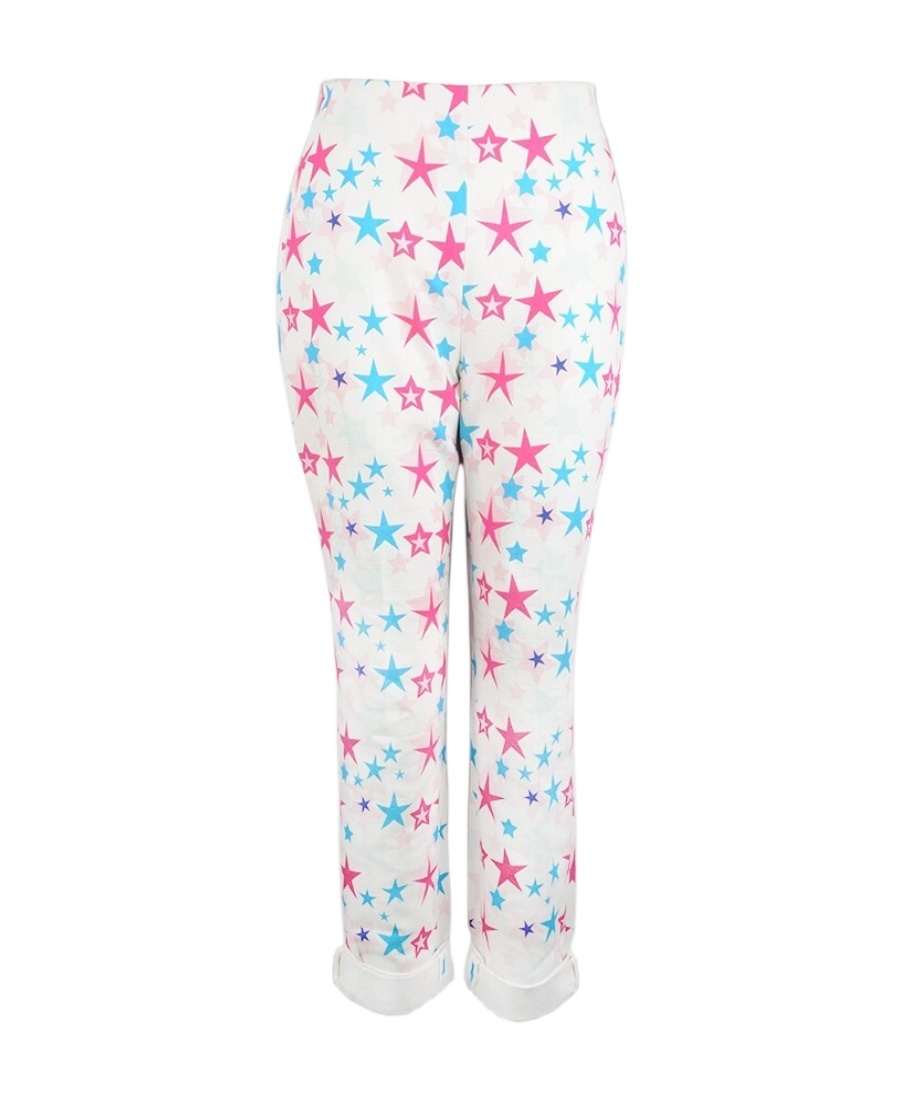 Delpozo Multicolor Logo Printed Casual Pants In White