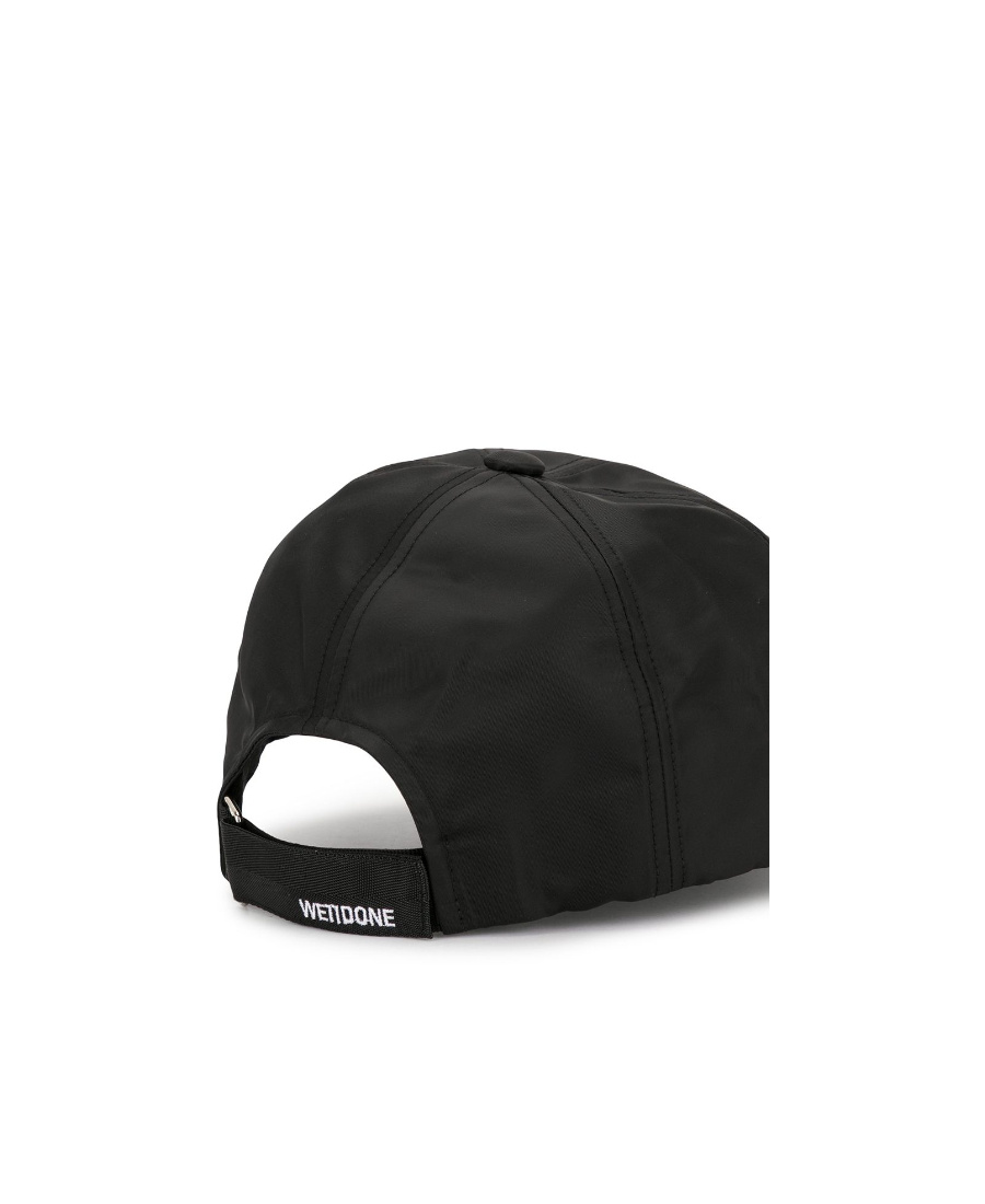 We11 Done Logo Embellished Panelled Cap In Black