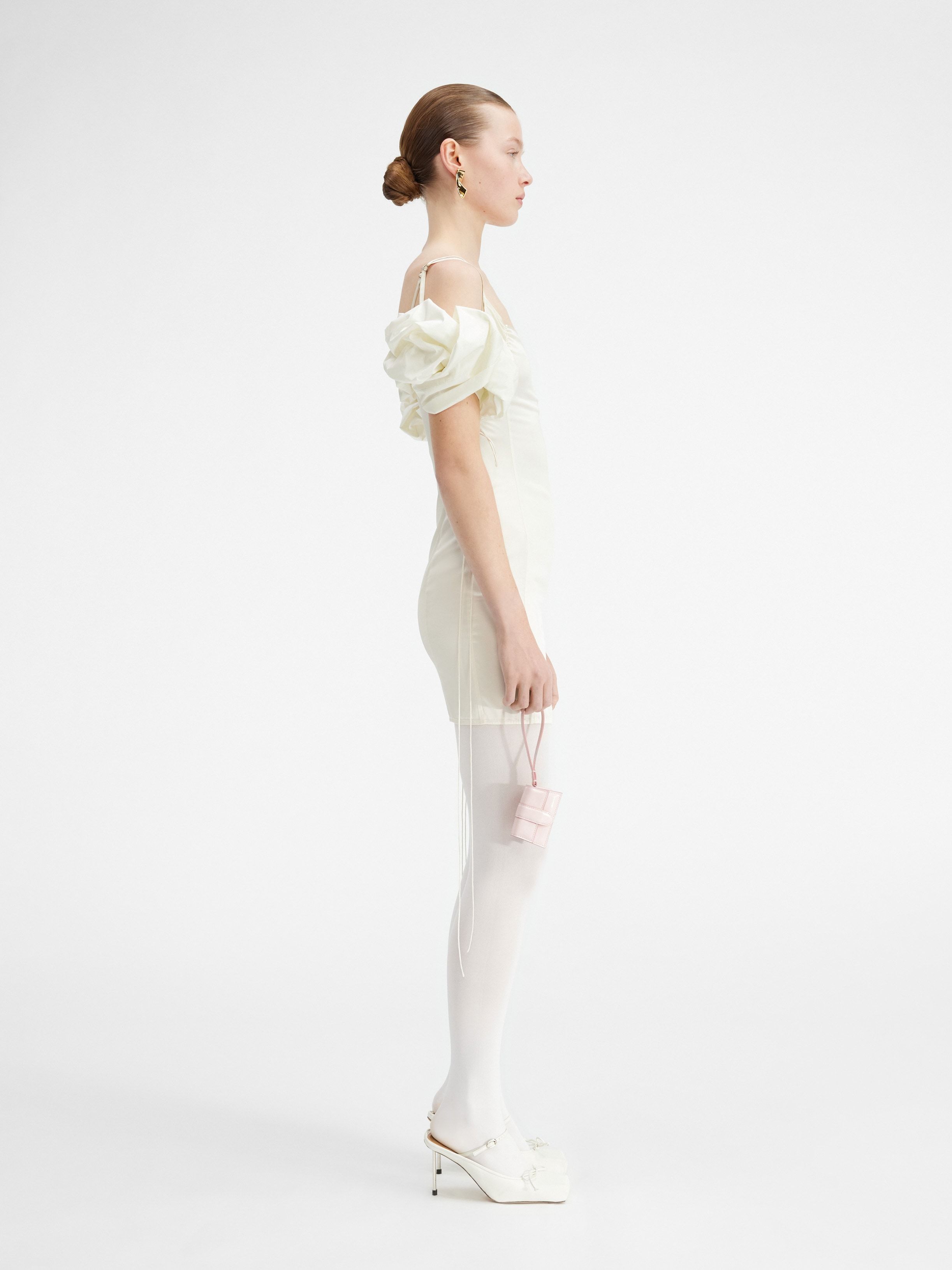 Jacquemus La Mini Robe Chouchou Minidress In White