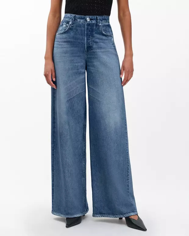 Rag & Bone Miramar Sofie Wide-leg Pants In Blue