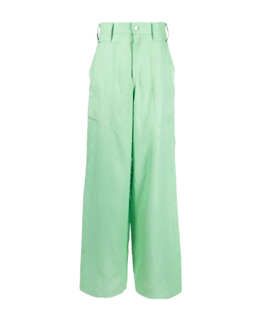 Stella Mccartney High-rise Wide-leg Pants In Green