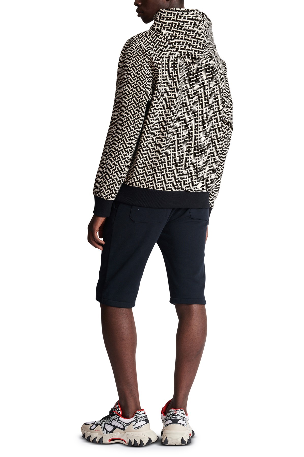 BALMAIN LOGO HOODED SWEATER