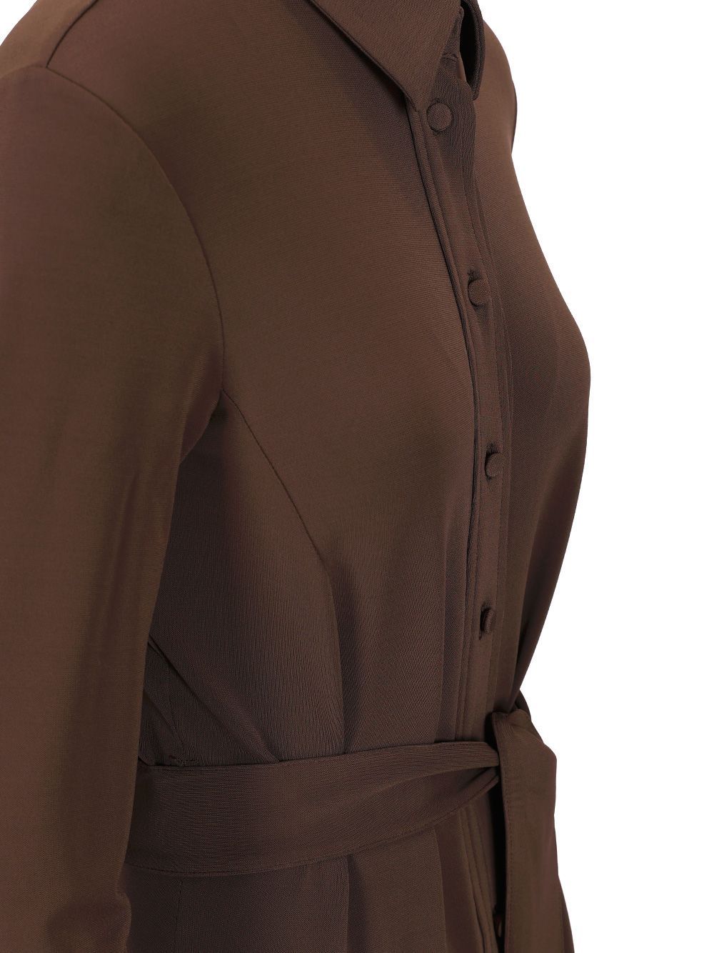 Max Mara Tortona Belted Midi Shirt Dress In Red