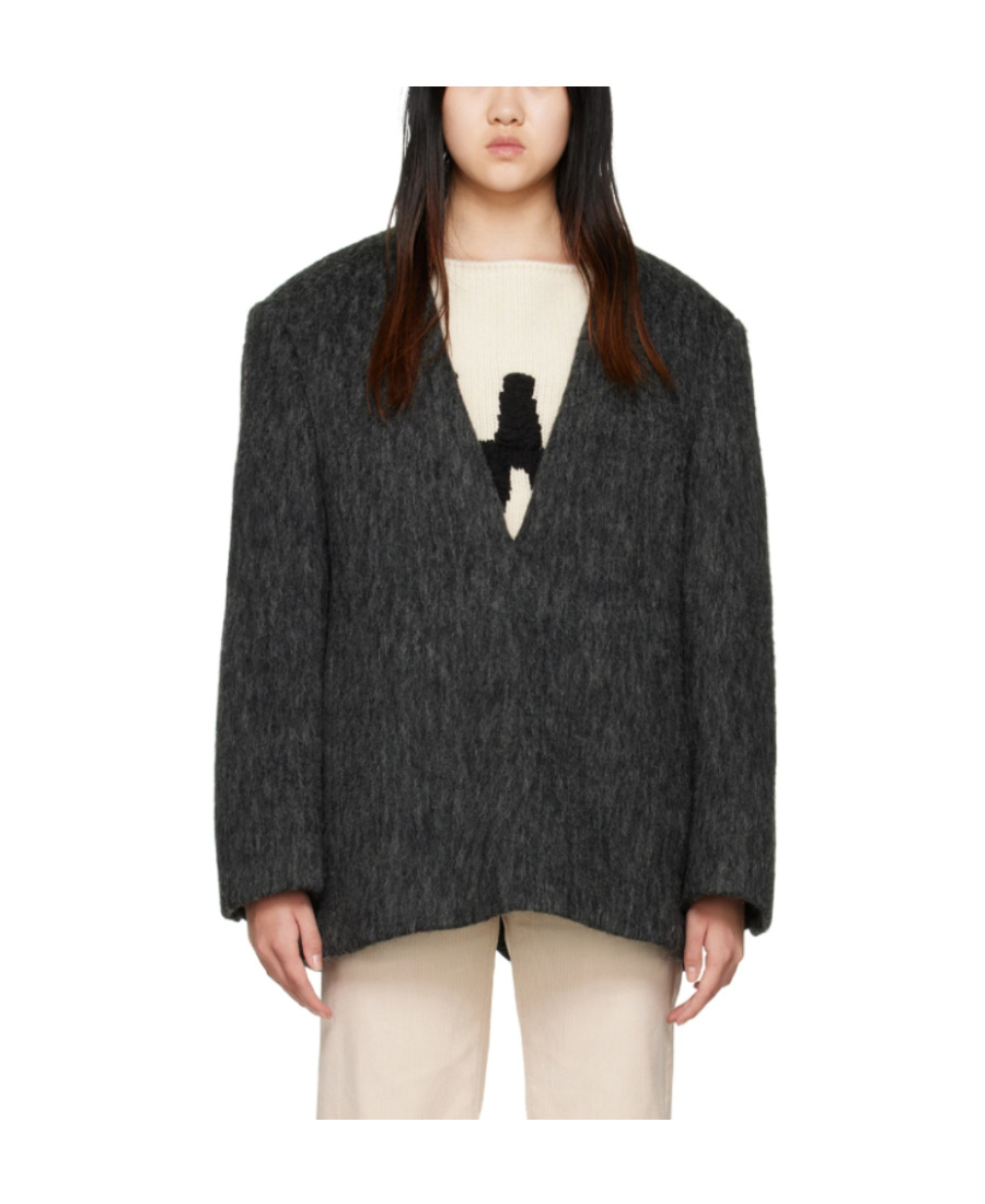 We11 Done Y-neck Sweater In Black
