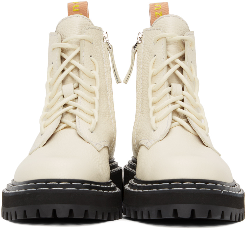 Proenza Schouler Lace-up Boots In Nude
