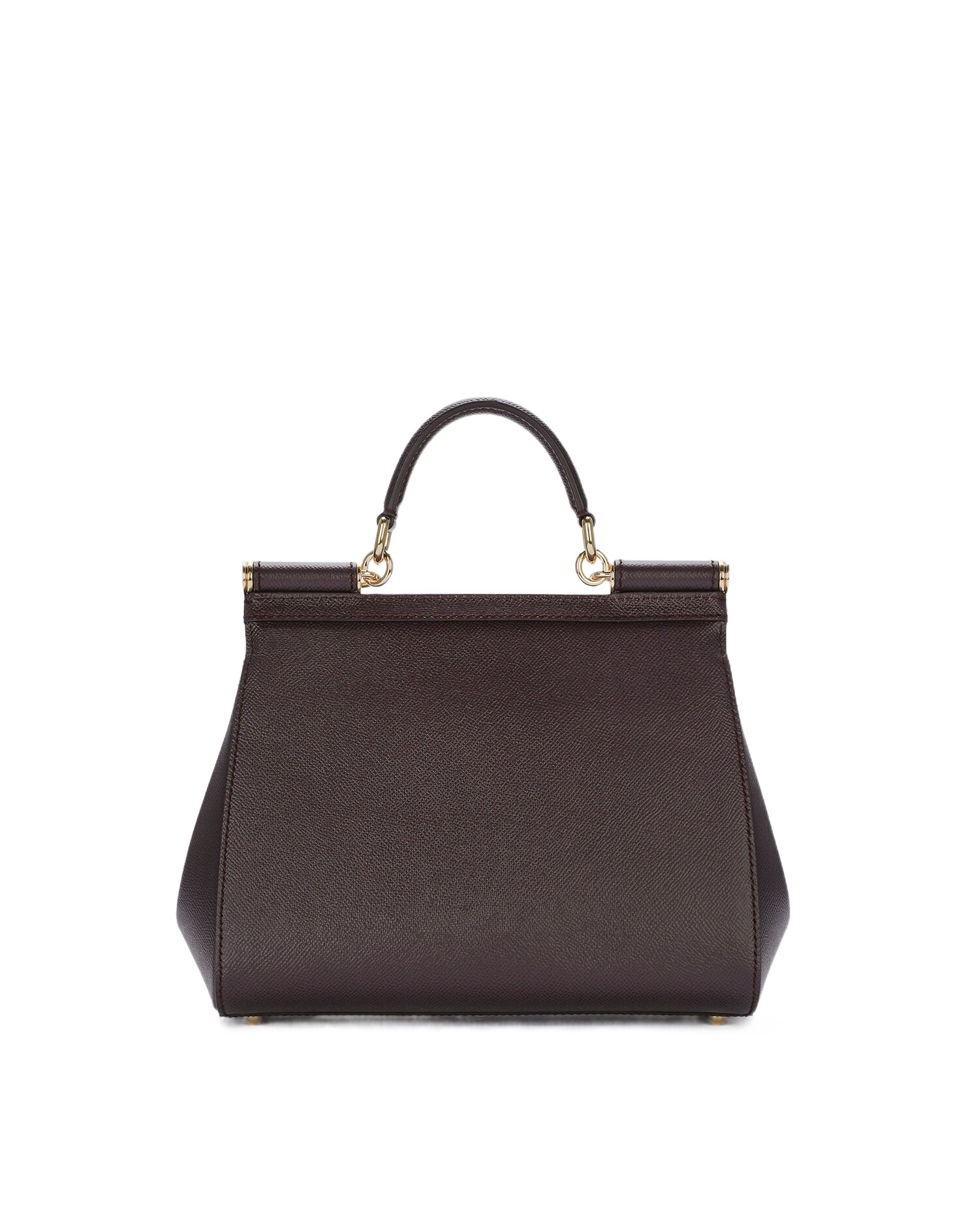 Dolce & Gabbana Women Sicily Large Leather Handbag In Brown
