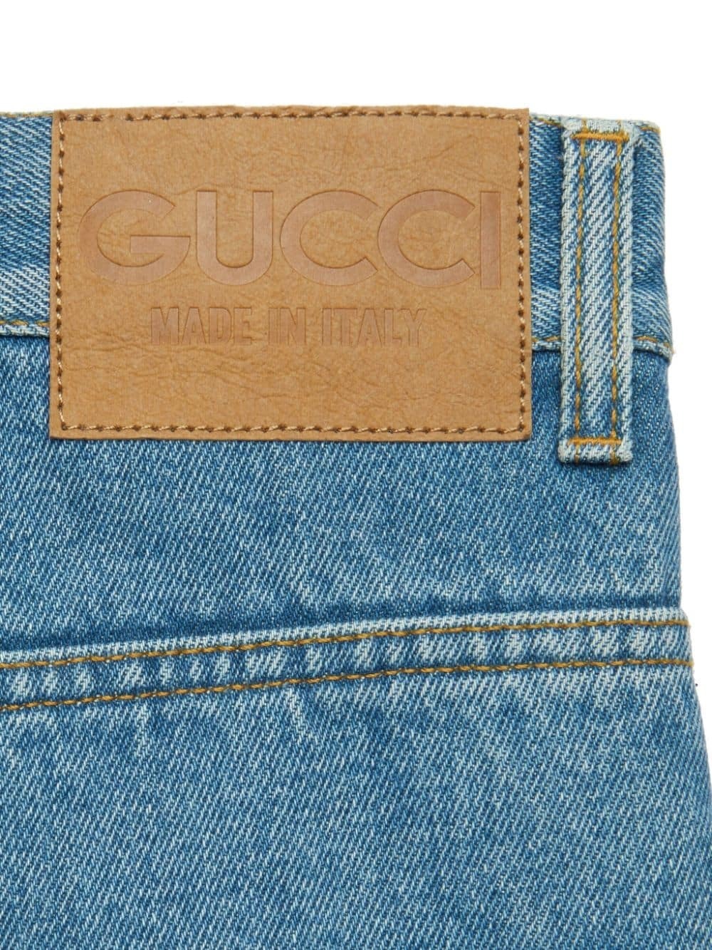 Gucci Horsebit-detail Wide-leg Jeans In Blue