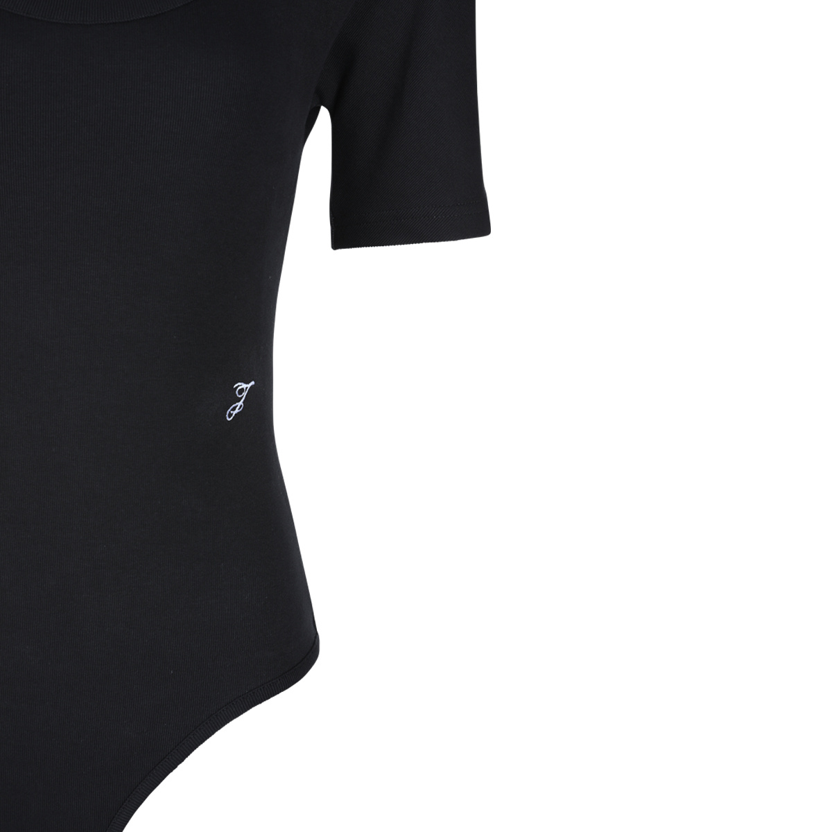 Jacquemus Short-sleeve Scoop-neck Bodysuit In Black