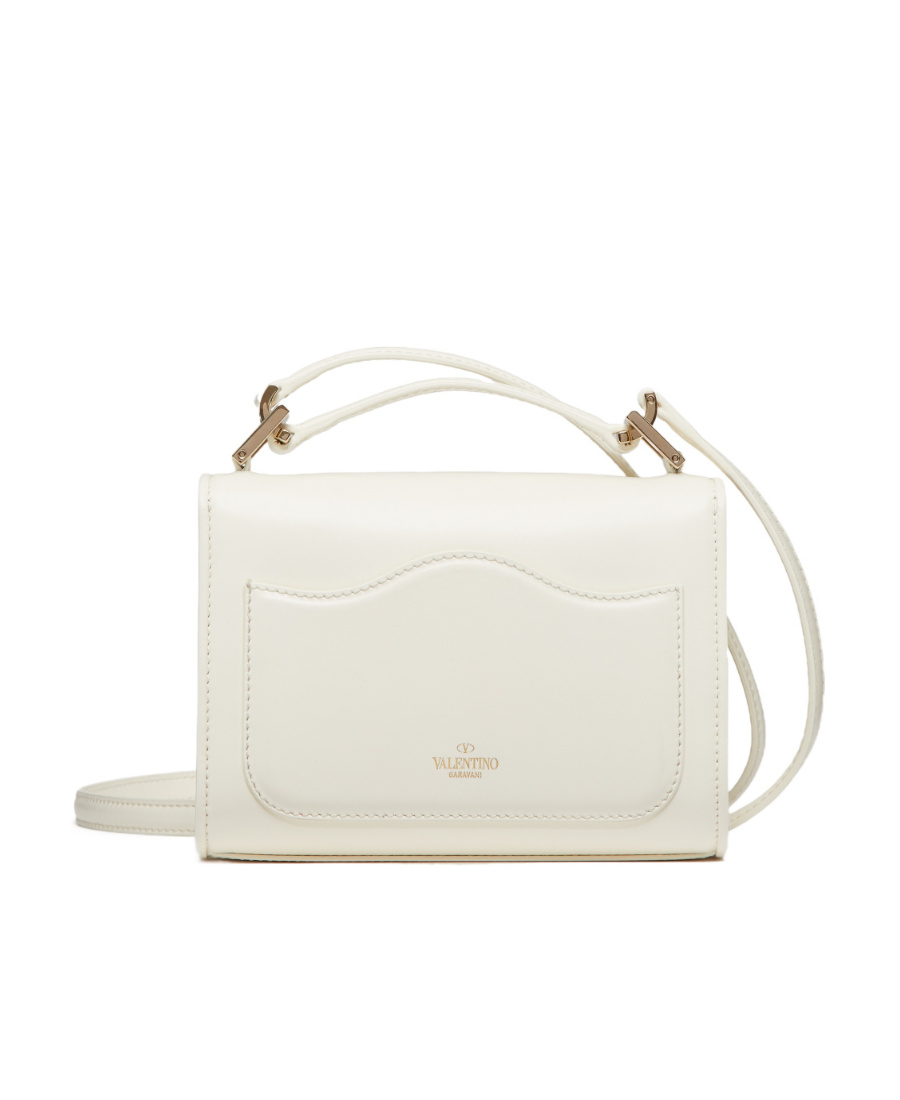 Valentino Garavani Vlogo Signature Shoulder Bag In White