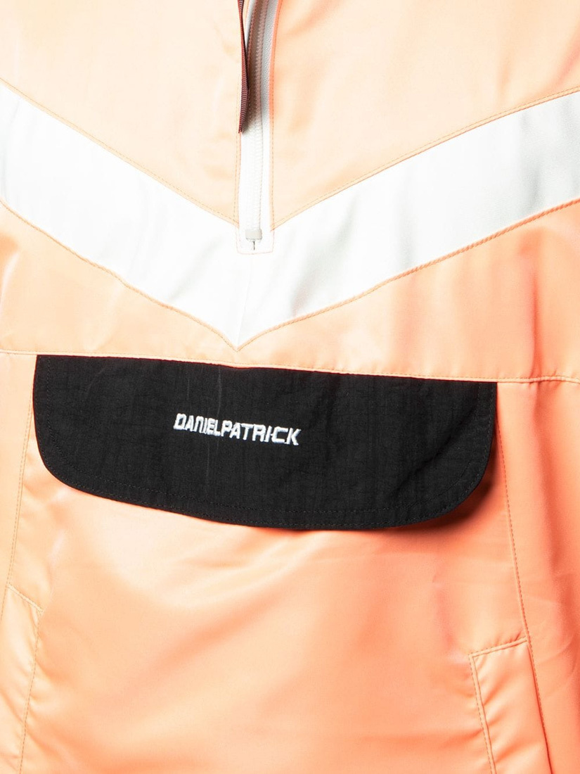 Daniel Patrick Logo Spliced Casual Jacket In Black