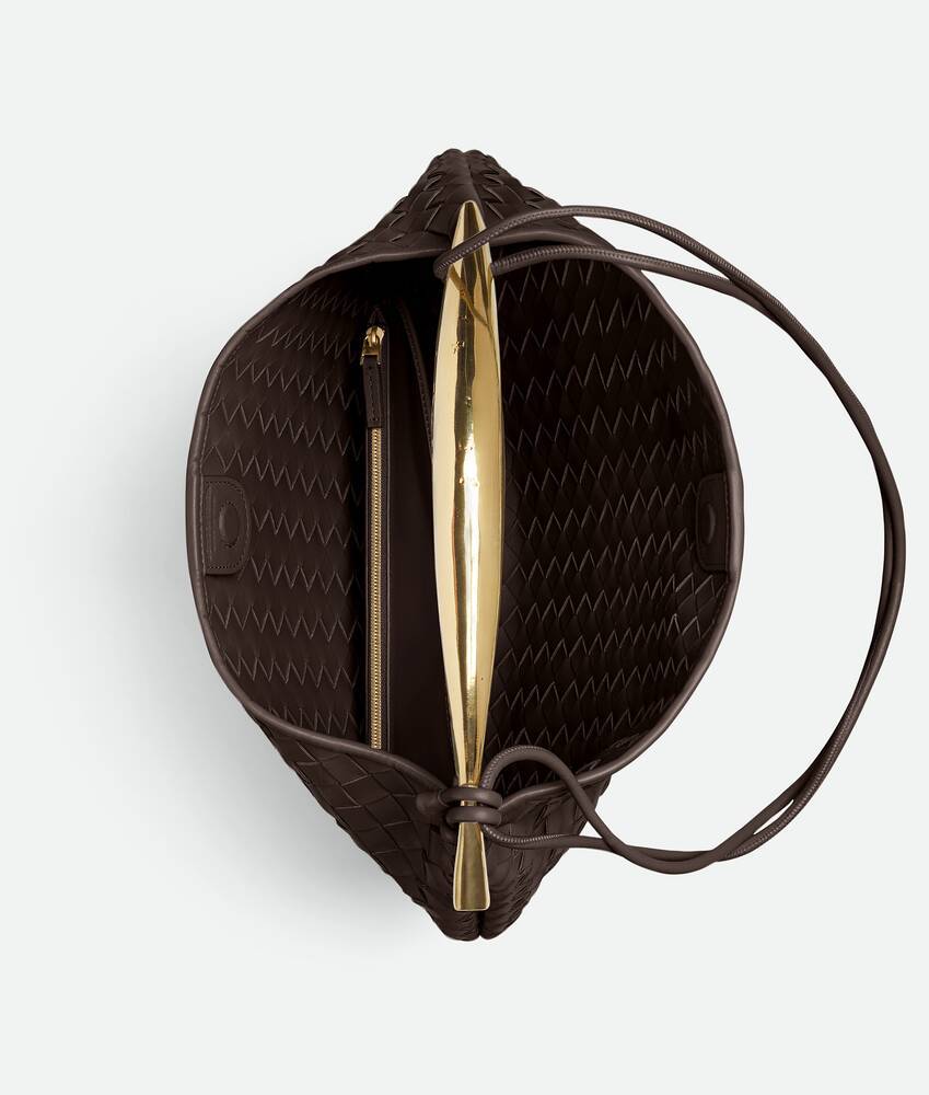 Bottega Veneta Sardine Leather Top Handle Bag In Black