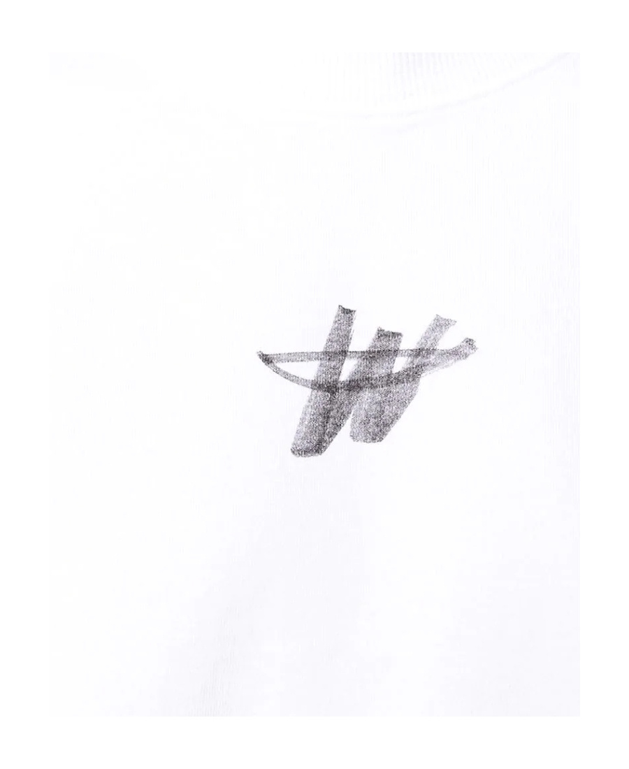 We11 Done Moth Eaten-effect Oversized Sweatshirt In White