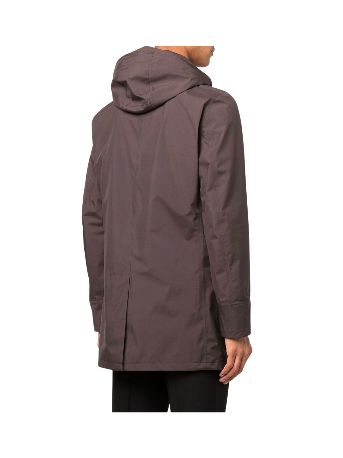 Herno Men's Carcoat Gore With Detachable Hood In Black
