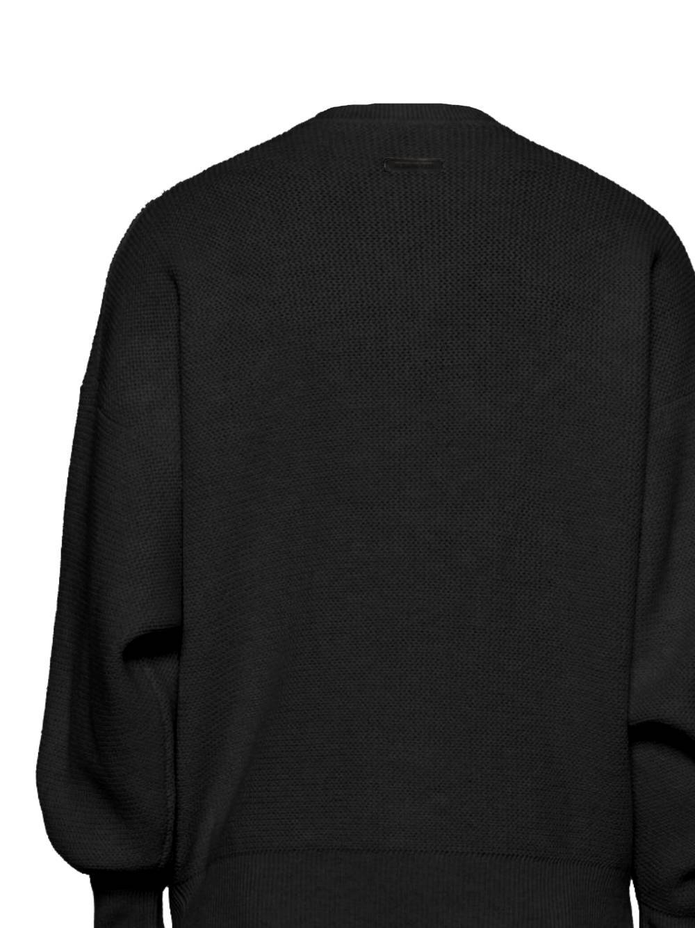 Fear Of God Ribbed Crew Neck Sweater With Long Sleeves In Black