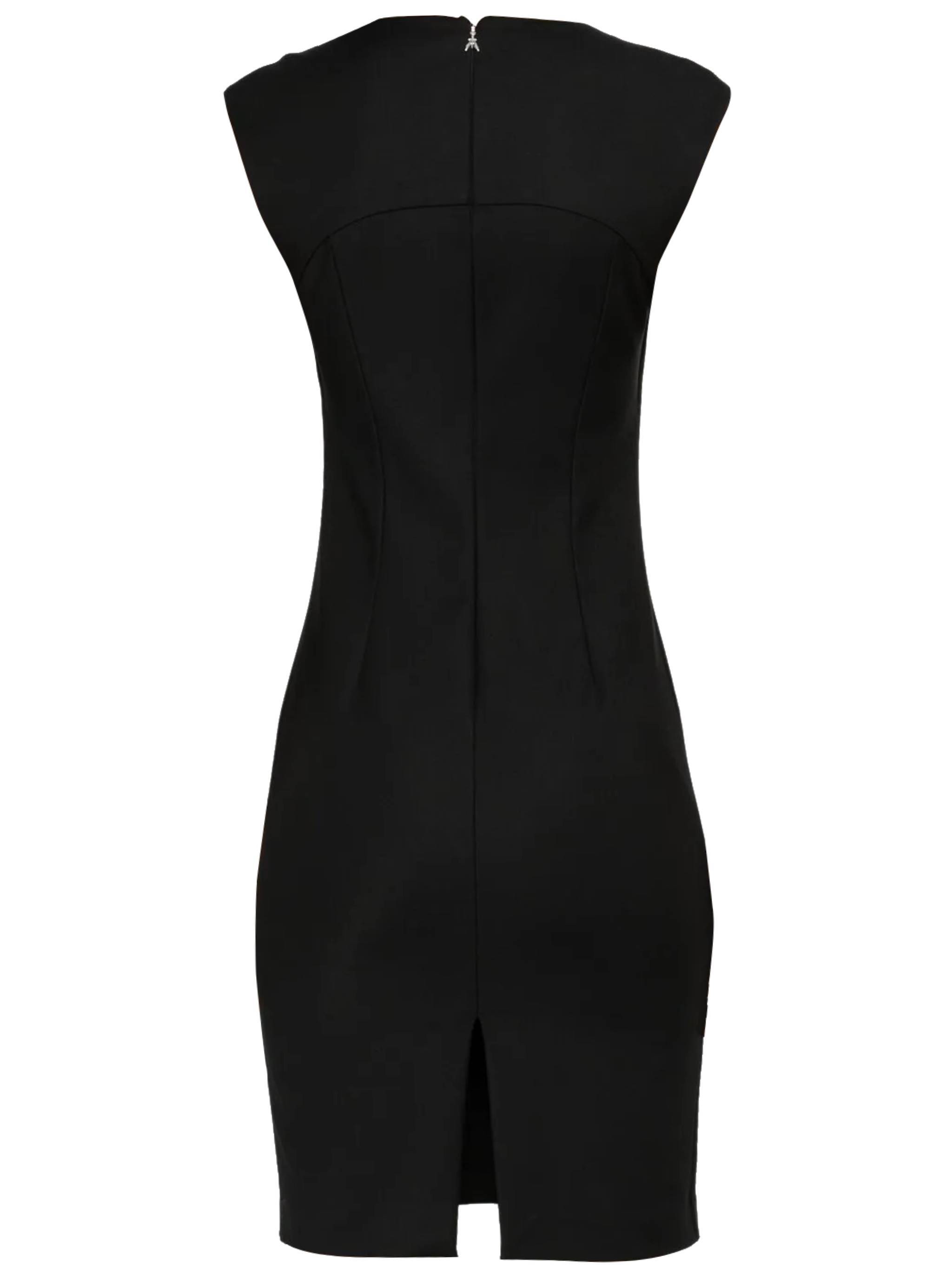 Patrizia Pepe Panelled Mini Dress In Black