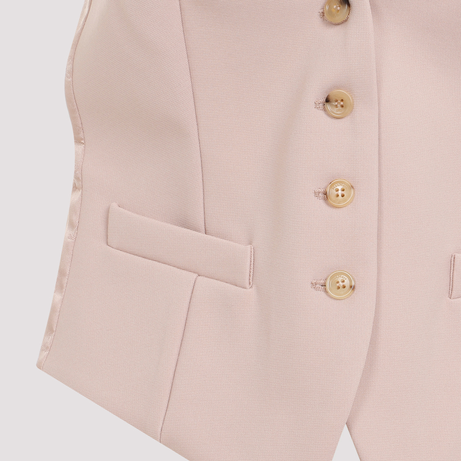Max Mara Logo-jacquard Waistcoat In Pink
