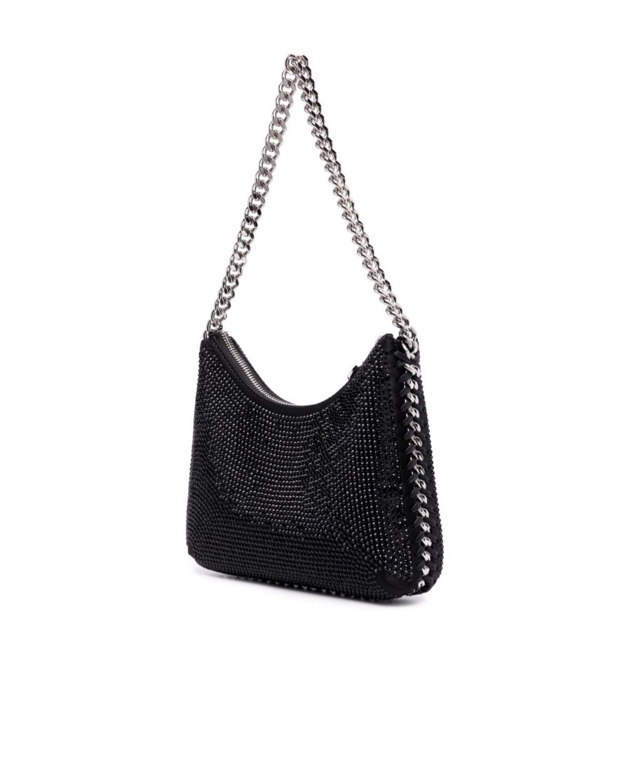 Stella Mccartney Falabella Chain-linked Mini Shoulder Bag In Black
