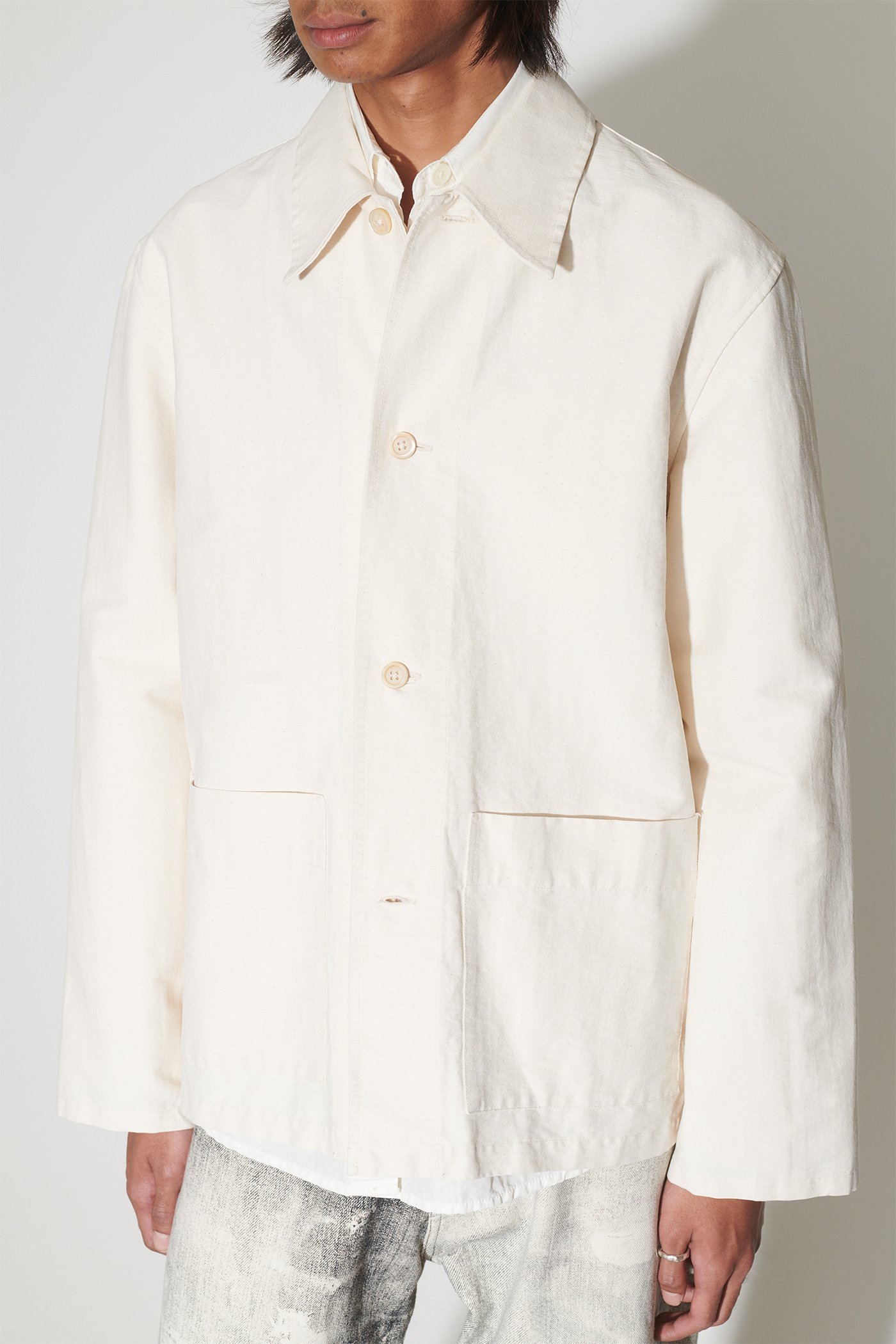 Our Legacy Haven Shirt Jacket In White