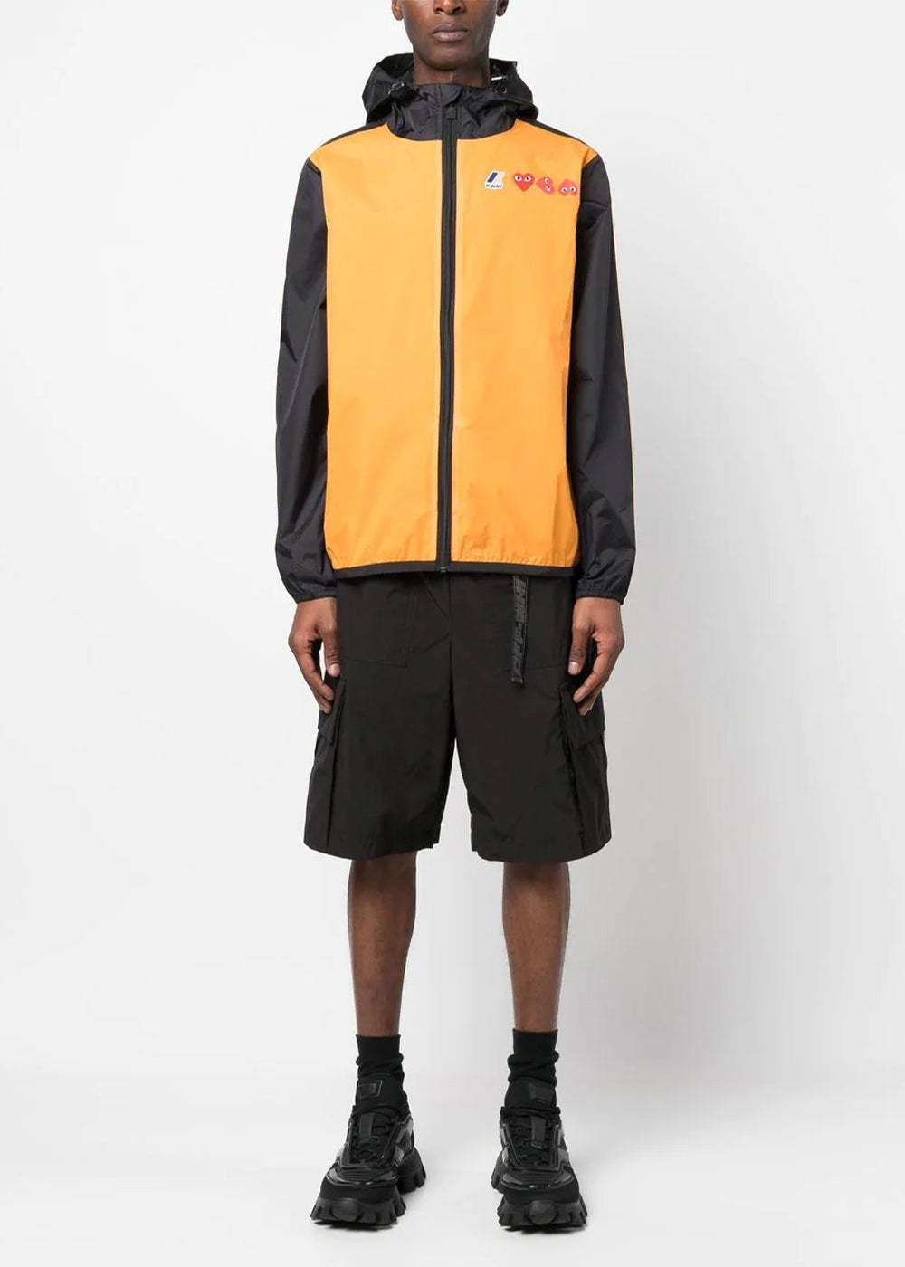 Comme Des Garçons Play Two-tone Jacket In Yellow