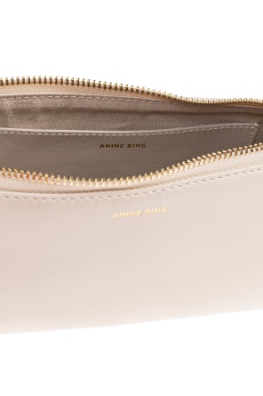 Anine Bing Logo Shoulder Bag In White