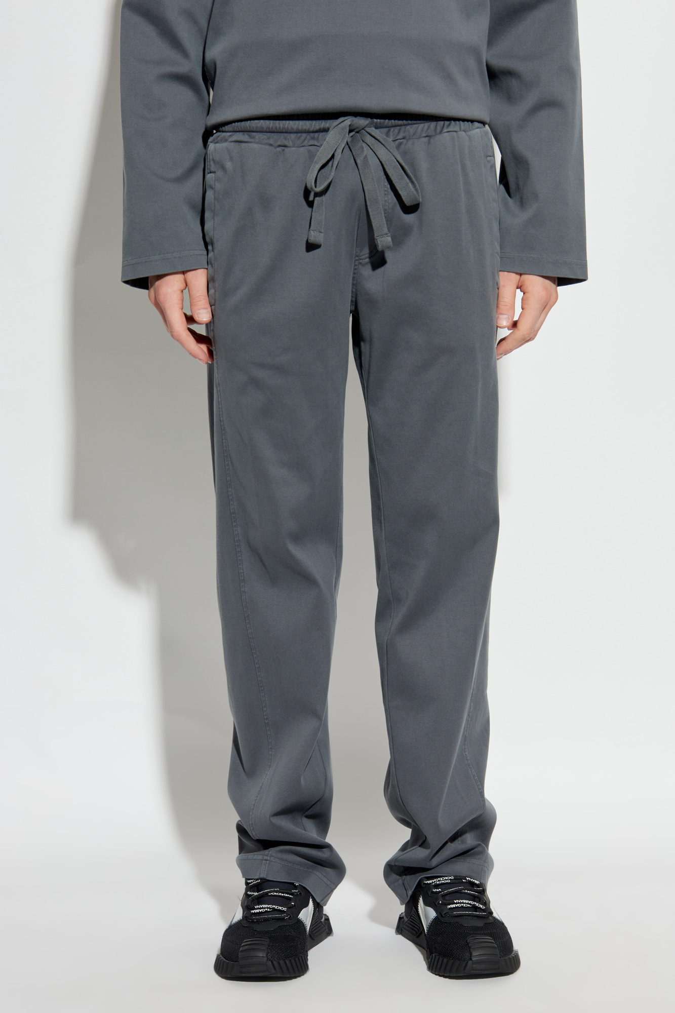 Dolce & Gabbana Logo-plaque Track Pants In Black