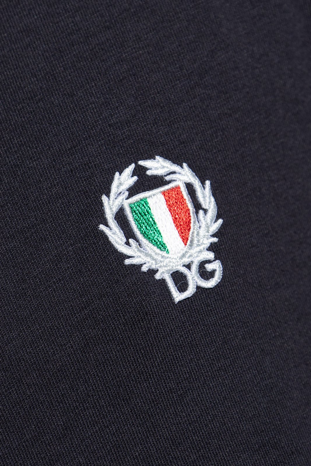 Dolce & Gabbana Crown And Laurel Patch Crewneck T-shirt In Black