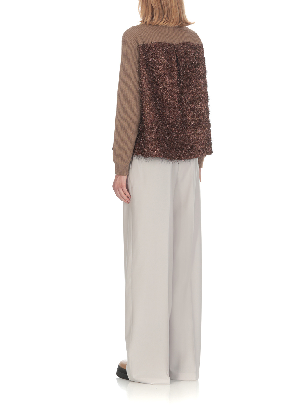 Fabiana Filippi Wool Wide-legged Casual Trousers In White