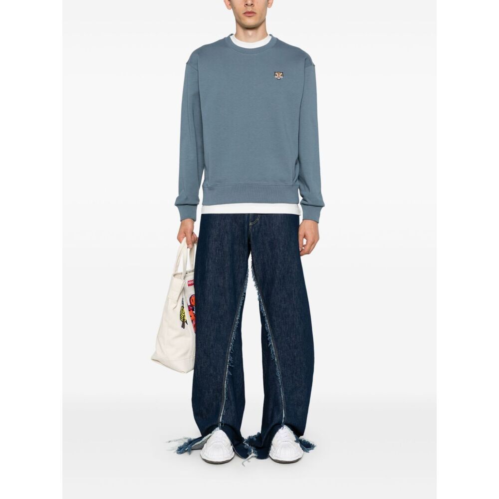 Kenzo 'lucky Tiger' Embroidered Classic Sweatshirt In Blue
