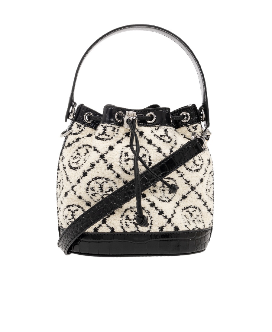 TORY BURCH T MONOGRAM BOUCLÉ BUCKET BAG