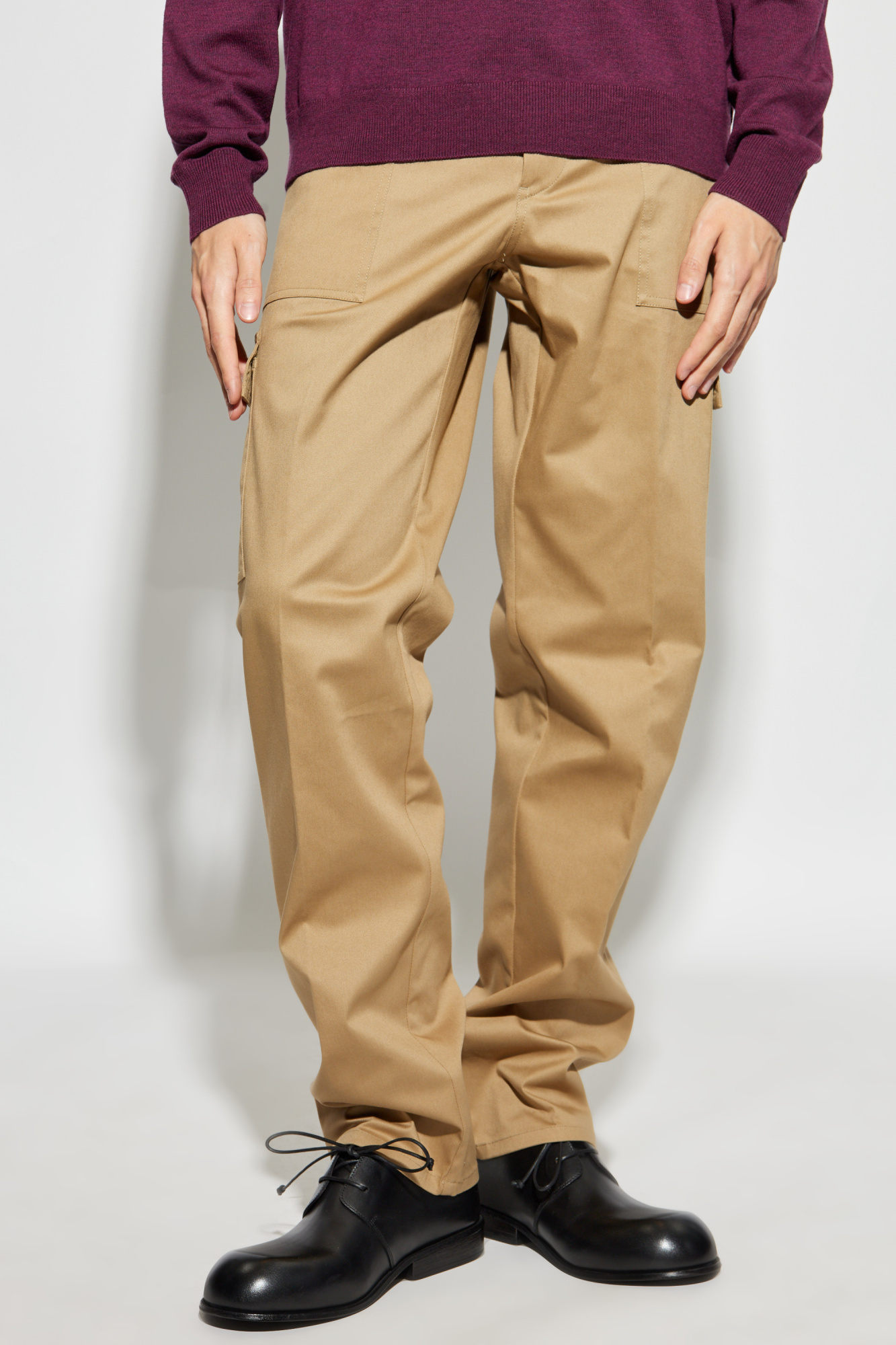Etro Casual Straight Fit Cargo Trousers Men In Brown